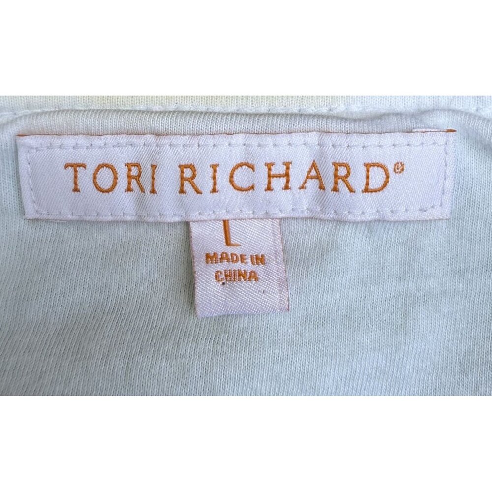 Tori Richard Womens Hawaiian Y2K Faux Wrap Dress Green White Palm Tree L - Picture 5 of 8